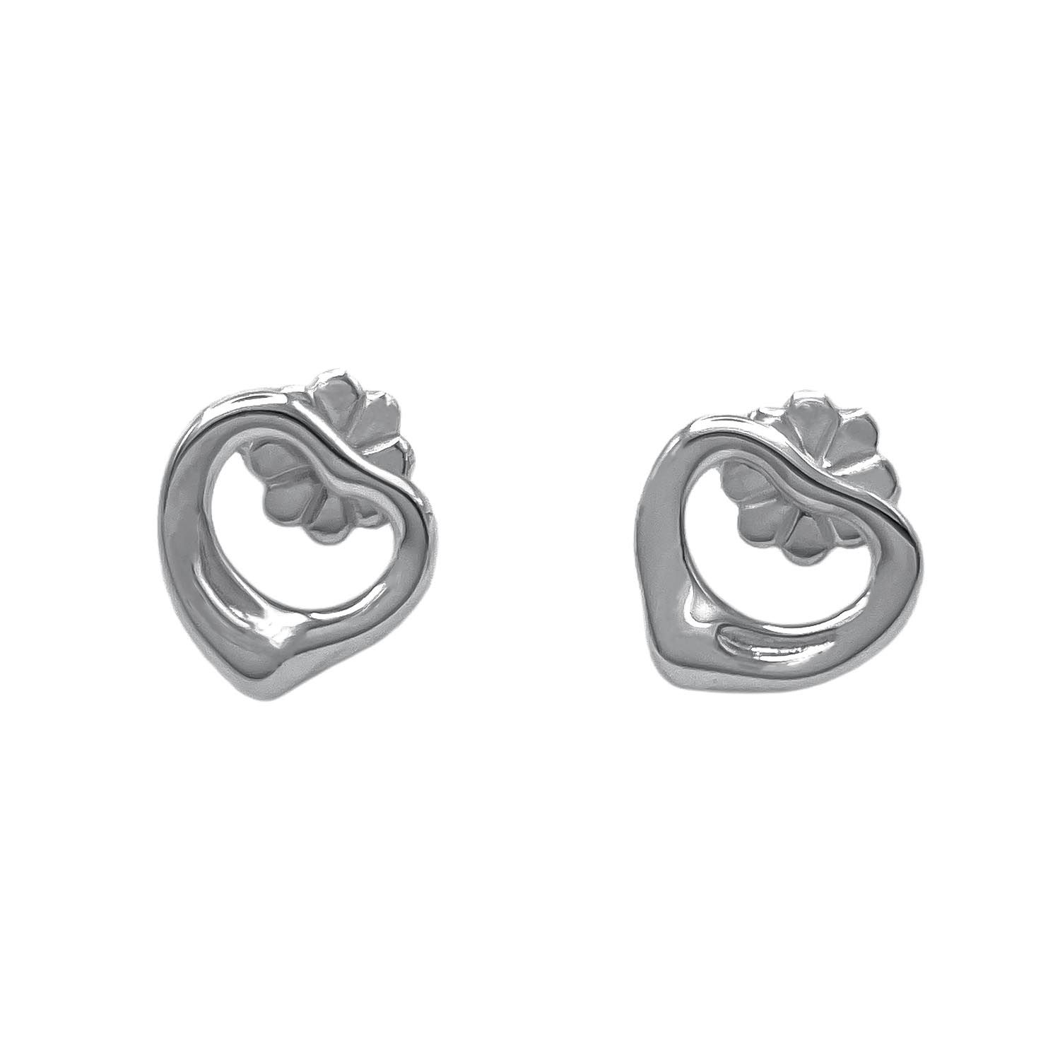 TIFFANY&Co. ティファニー オープンハート スタッド ピアス エルサ 