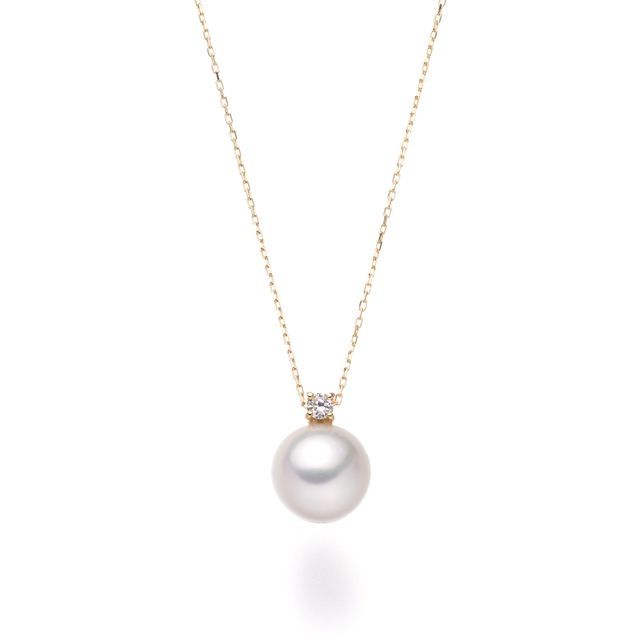 【オンラインショップ限定】アコヤパールペンダント 8.5mm D 0.05ct 全長約40cm 真珠 パール 冠婚葬祭 ギフト