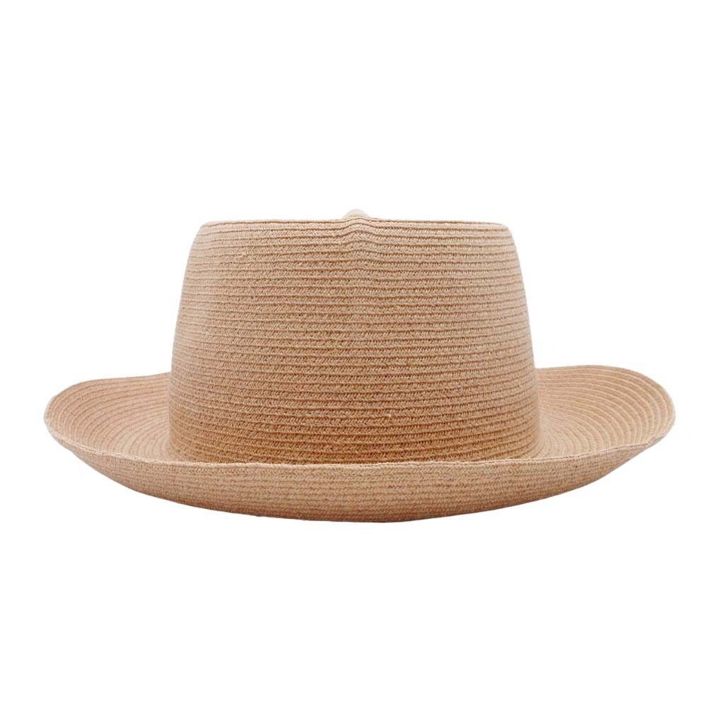 美品 tocit トチエット 8th collection Fold S/S ハット ラフィア 帽子 折りたたみ可能 麦わら帽子 ストロー 57.5cm ナチュラル レディース 古着 中古 USED