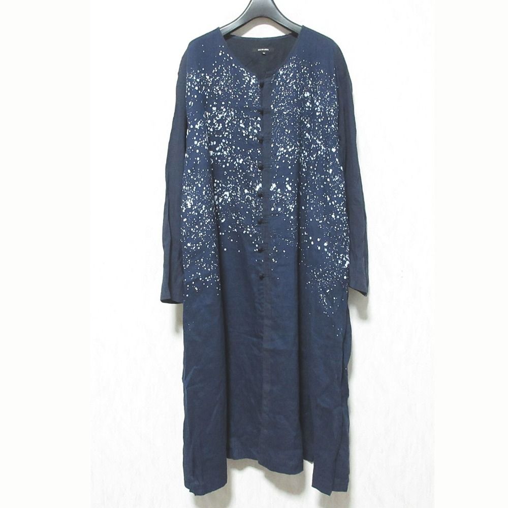 美品 pas de calais パドカレ ろうけつ染め リネンワンピース 4218-470