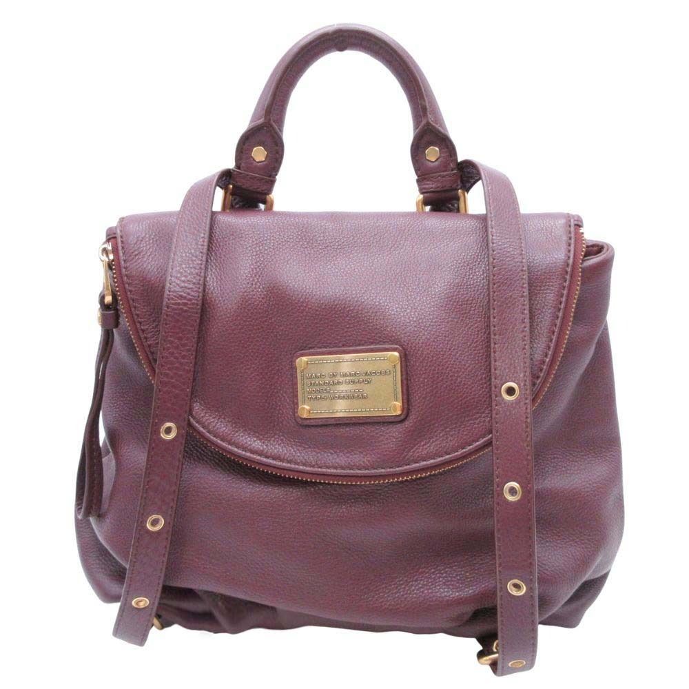 美品 MARC BY MARC JACOBS マークバイマークジェイコブス レザー リュック バックパック ハンドバッグ 2WAY 鞄 カバン ボルドー レディース 古着 中古 USED