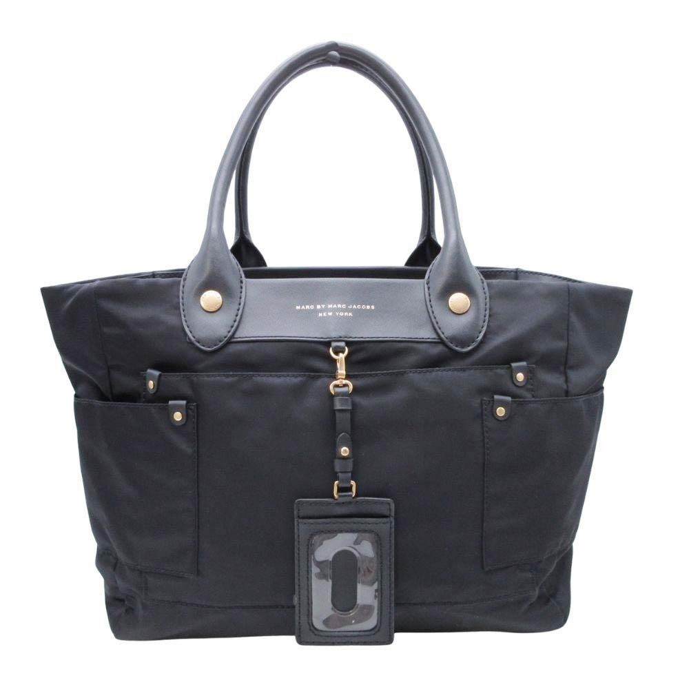 美品 MARC BY MARC JACOBS マークバイマークジェイコブス トートバッグ ハンドバッグ 大容量 パスケース付 ナイロン 黒 ブラック レディース 古着 中古 USED
