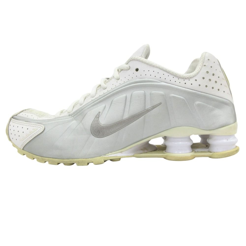 NIKE ナイキ SHOX R4 ショックス スニーカー シューズ 靴 104265-131 サイズ27cm 白 ホワイトメタリック メンズ 古着 中古 USED