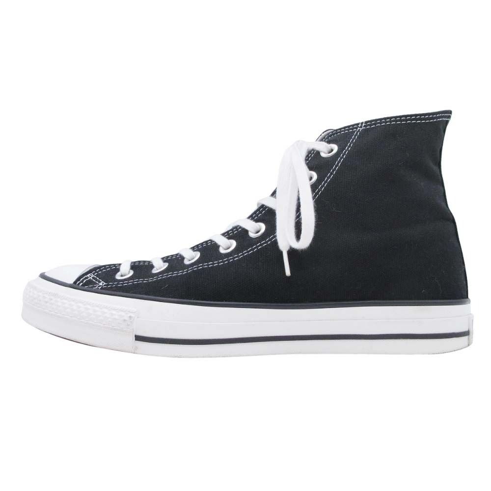 美品 CONVERSE コンバース CANVAS ALL STAR J HI キャンバス オールスター ハイカット スニーカー シューズ US9/27.5cm 黒 ブラック メンズ 古着 中古 USED