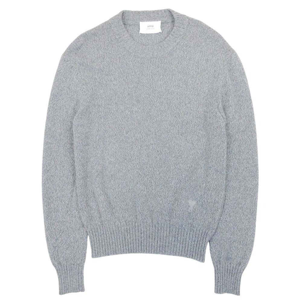 美品 ami alexandre mattiussi アミ アレクサンドル マテュッシ ADC sweater ロゴ刺繍 セーター カシミヤ混 ニット S グレー メンズ 古着 中古 USED 美品 ami alexandre mattiussi アミ アレクサンドル マテュッシ ADC