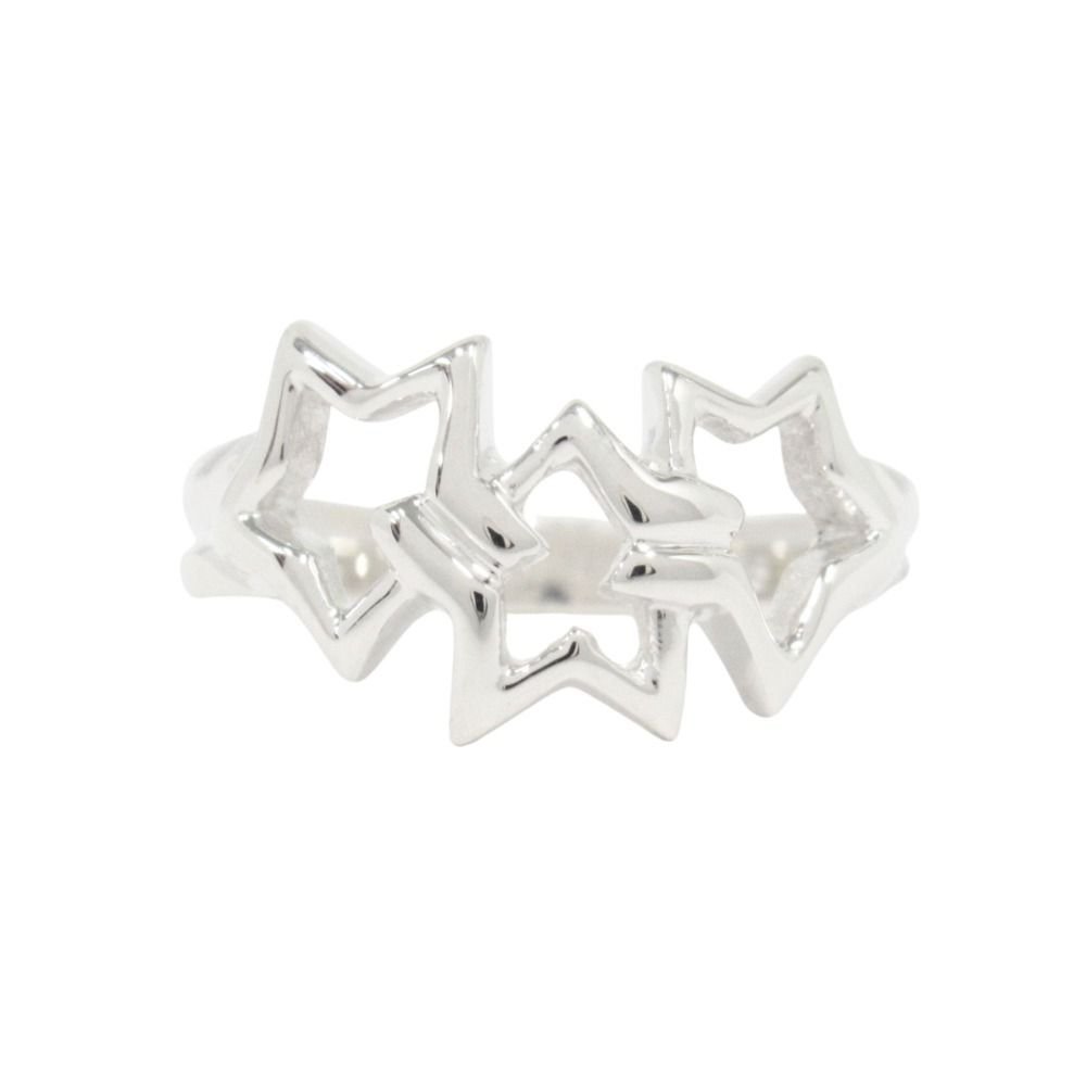 新品同様 TIFFANY&Co. ティファニー 新品仕上げ済 トリプルスター リング 指輪 アクセサリー SV925 約12.5号 シルバー メンズ レディース 古着 中古 USED