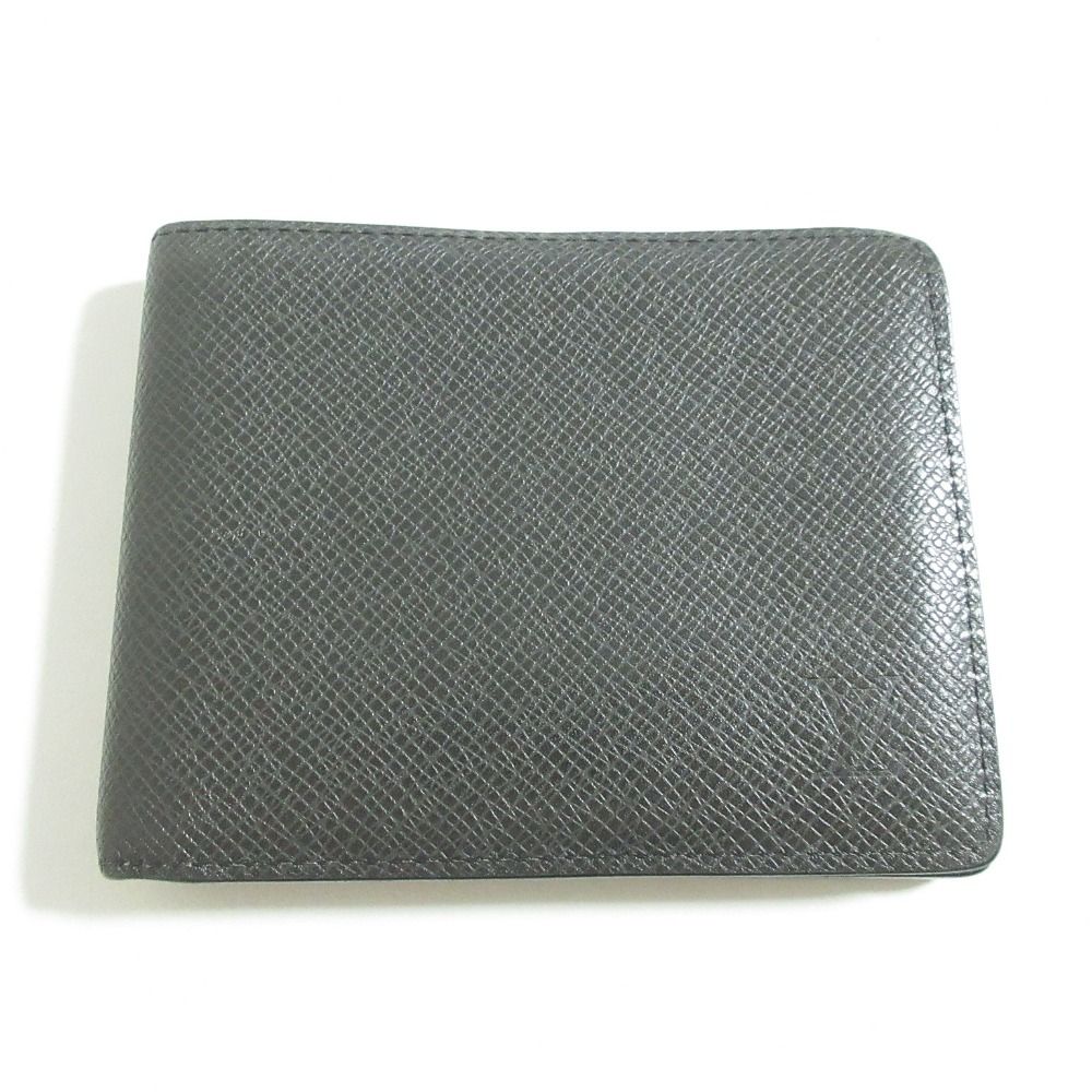 LOUIS VUITTON ルイヴィトン タイガ ポルトフォイユ コンパクト ウォレット M32642 ブラック メンズ レディース 古着 中古 USED