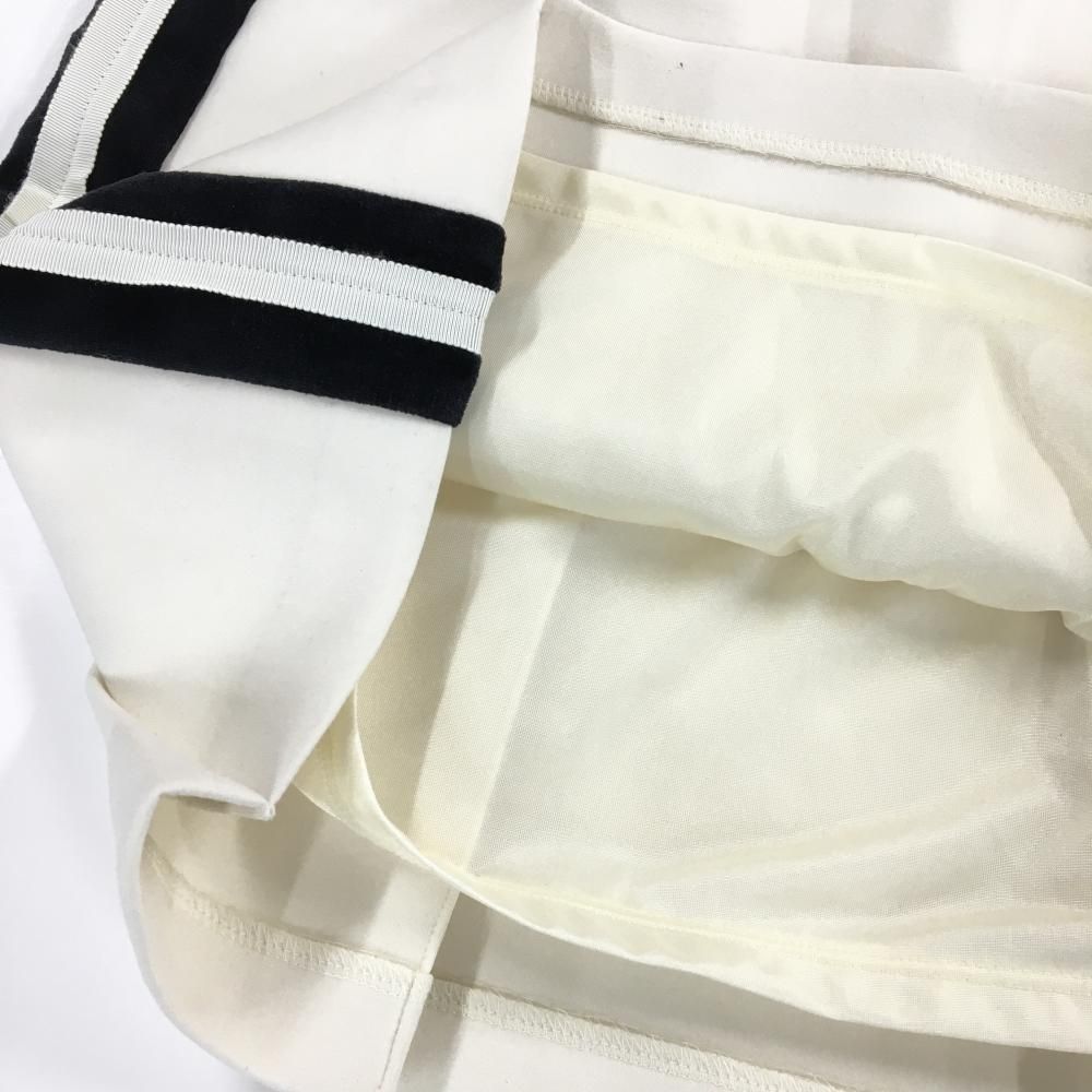 【美品】アルチビオ スカート 白系×黒 ダンボールニット 裏地付き サイエドライン  レディース 38(M) ゴルフウェア archivio 美品】アルチビオ スカート 白系×黒 ダンボールニット 裏地付き サイエ