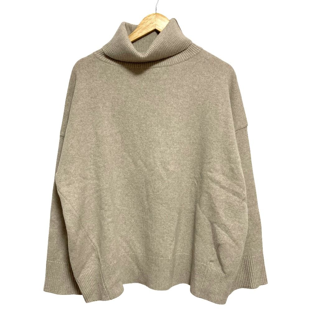 美品 EVERYDAY I LIKE. エブリデイアイライク ドゥーズィエムクラス Aries クルーネック プルオーバー ニット セーター ベージュ レディース 古着 中古 USED