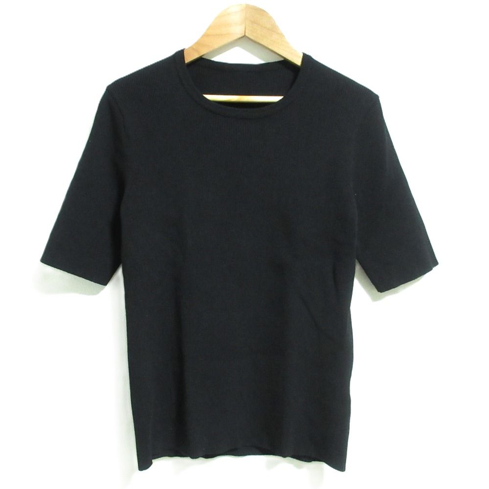 美品 26SS MUSE de Deuxieme Classe ミューズ ドゥーズィエムクラス DINER B RIB クルーネック ニット 26080520408010 ブラック レディース 古着 中古 USED