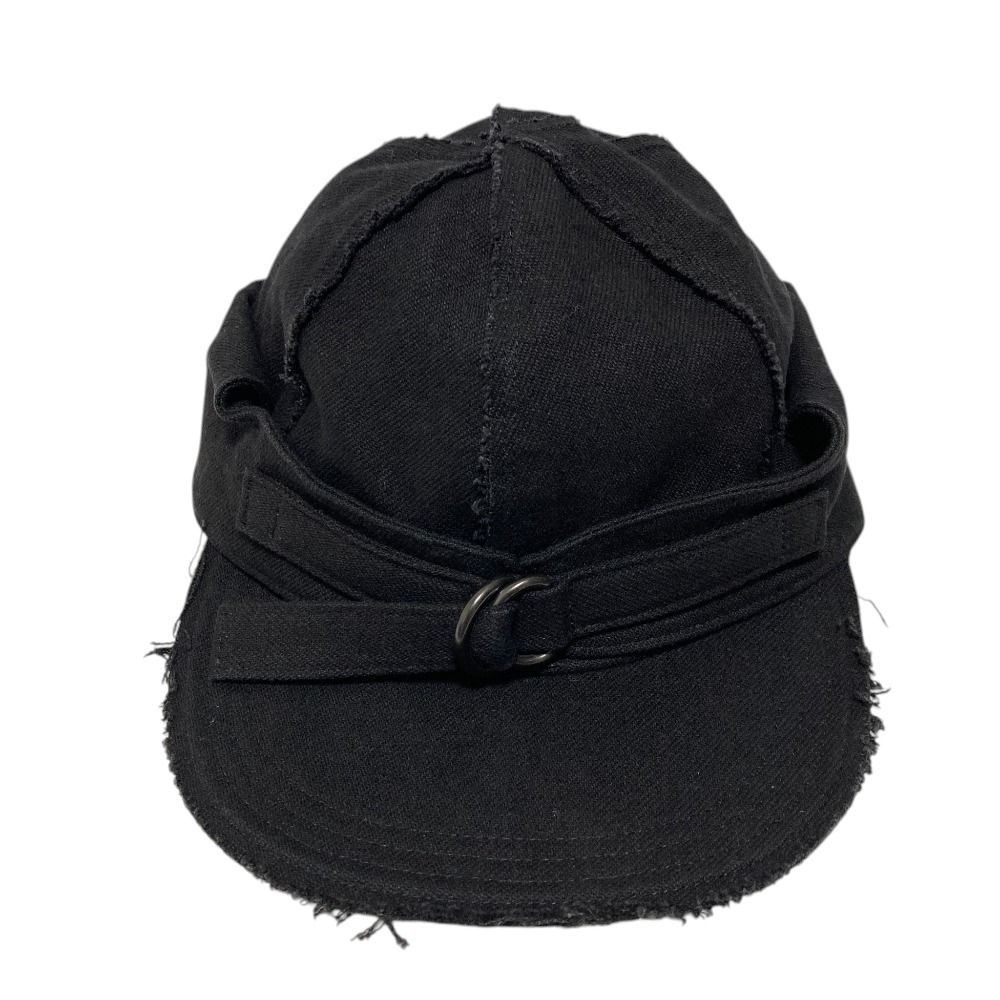 良品 24SS Y's yohji yamamoto ワイズ ヨウジヤマモト ミリタリーキャップ 帽子 YS-H01-391 ブラック レディース 古着 中古 USED