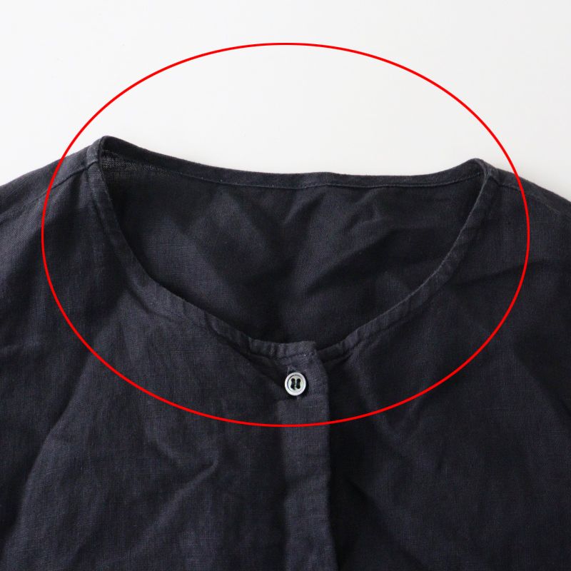 ネストローブ nest Robe リネンタックスリーブワンピース F＼ブラック