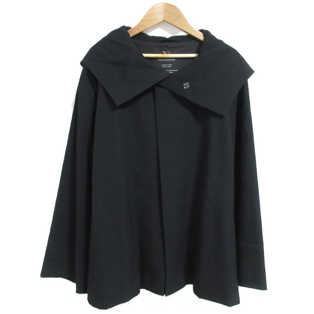 美品 Y's Yohji Yamamoto ワイズ ヨウジヤマモト ウール ジャケット YN-J05-100 サイズ4 ブラック レディース 古着 中古 USED