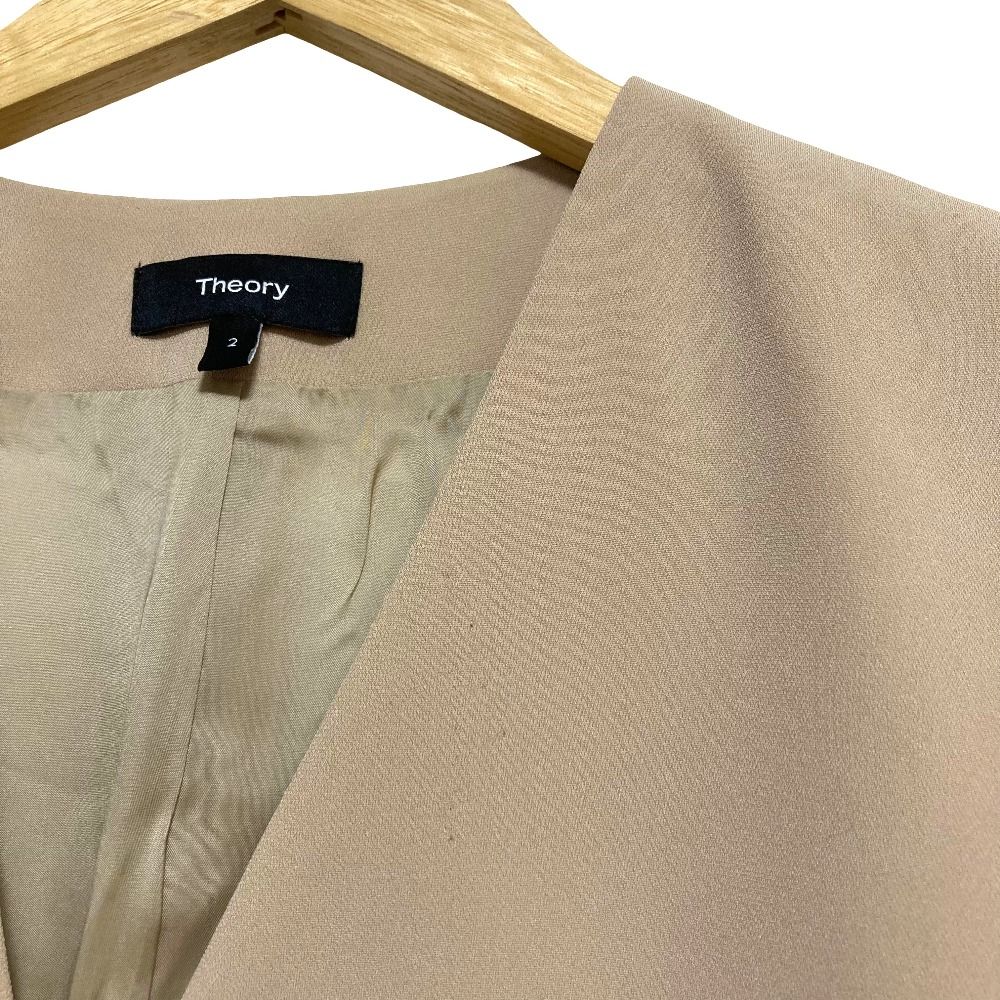 セオリー　Theory CLASSIC CREPE スーツ　ジャケット　パンツ 良品 23SS Theory セオリー CLASSIC CREPE ノーカラージャケット