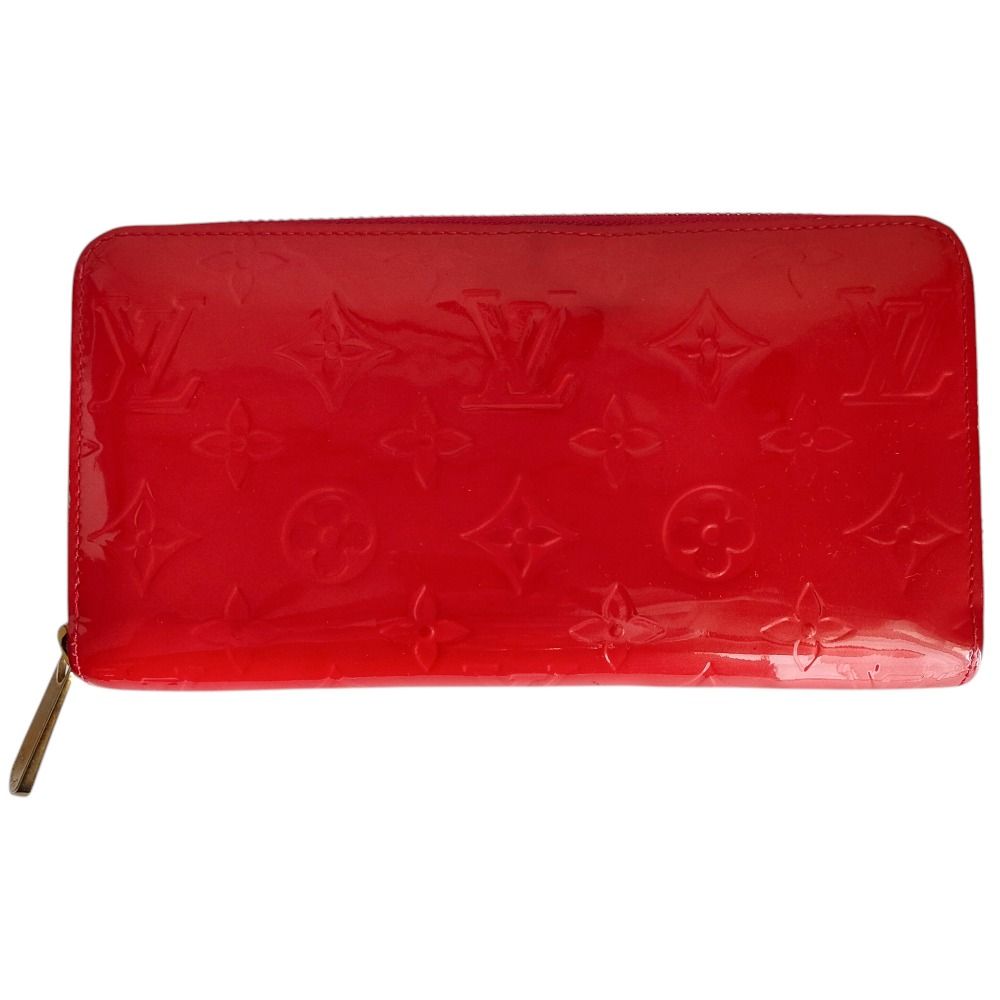 良品 LOUIS VUITTON ルイヴィトン モノグラム ヴェルニ ジッピー ロングウォレット 長財布 M93724 オレンジサンセット レディース 古着 中古 USED