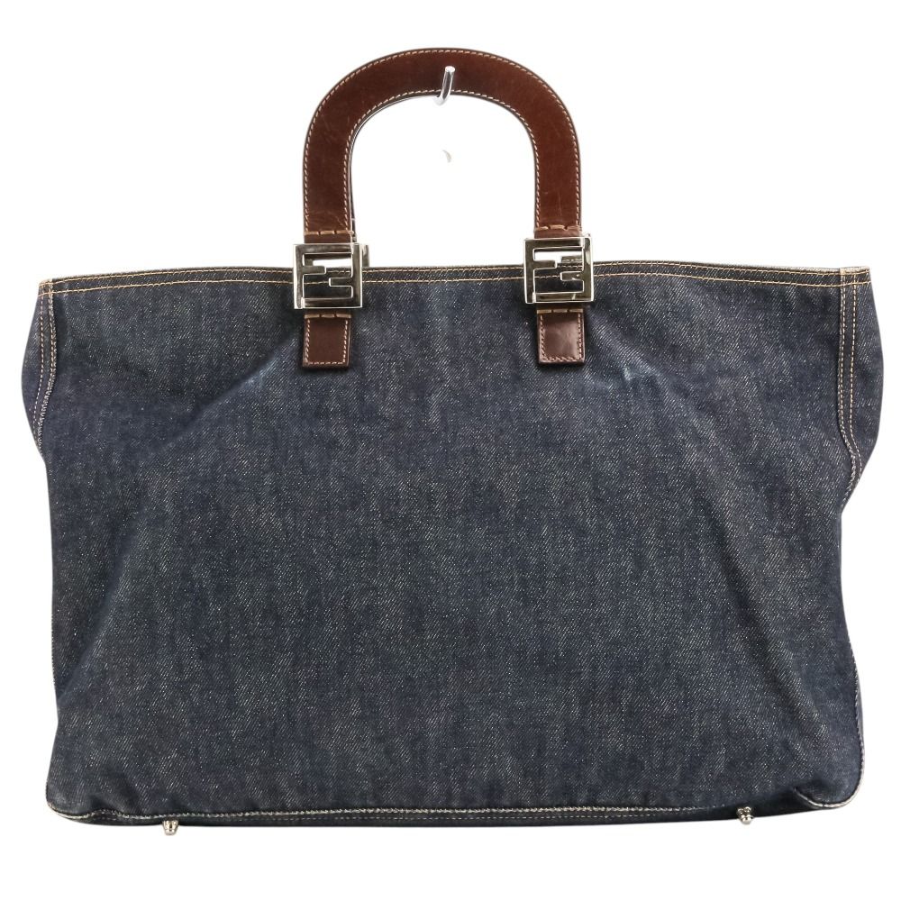 良品 FENDI フェンディ ヴィンテージ デニムトートバッグ ハンドバッグ 2354 26329 008 インディゴ レディース 古着 中古 USED