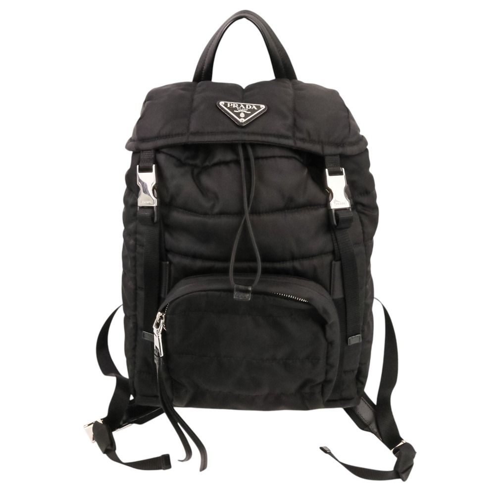 美品 PRADA プラダ テスートボンバー ナイロンリュックサック バックパック 1BZ002 ブラック メンズ レディース 古着 中古 USED