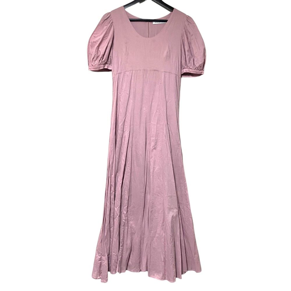 美品 MARIHA マリハ 月花のドレス 半袖 ロング ワンピース 3211234018 サイズ36 ピンク レディース 古着 中古 USED