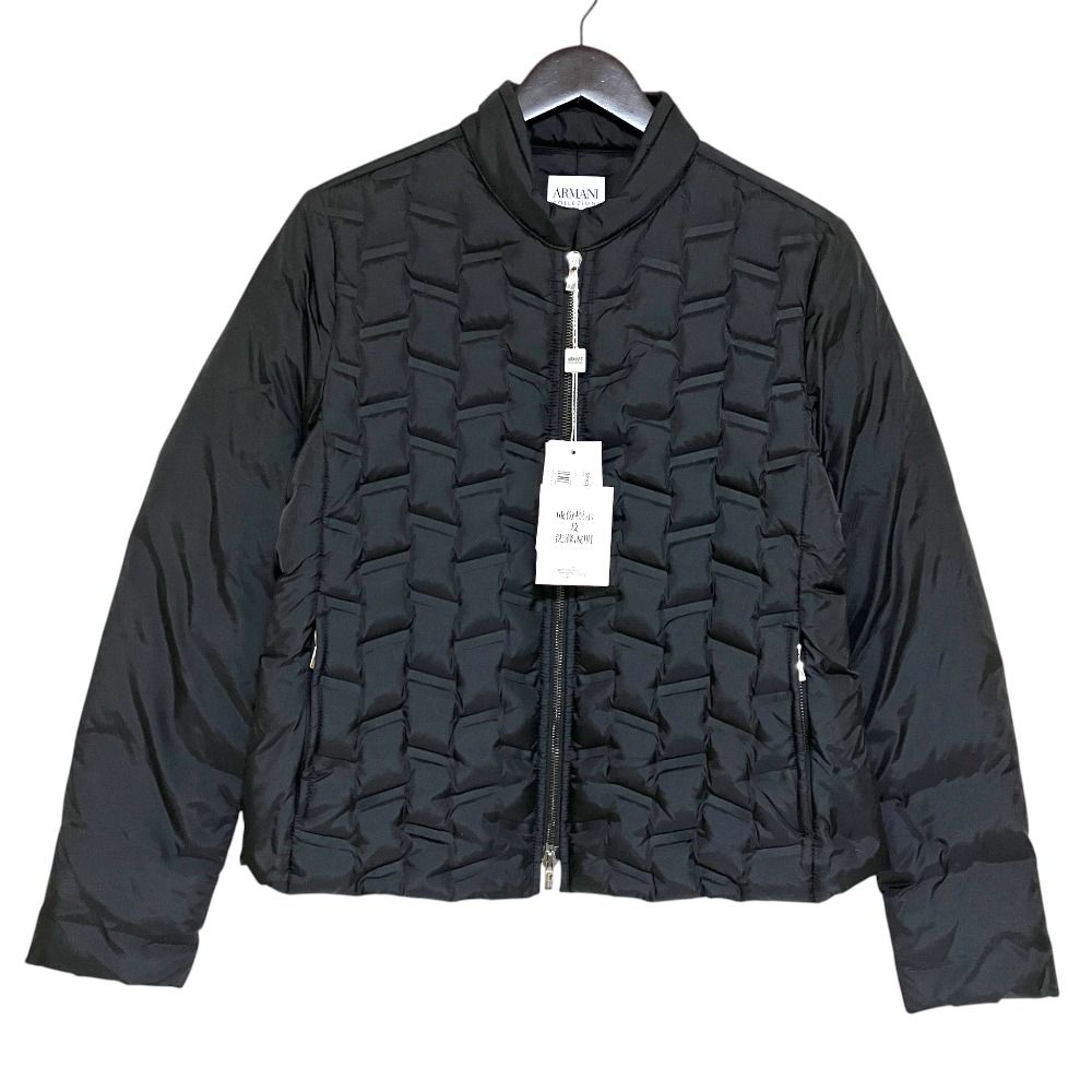 未使用 ARMANI COLLEZIONI アルマーニコレツィオーニ キルティング ダウンジャケット サイズ44 170/96A ブラック レディース 古着 中古 USED