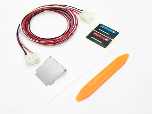 R★3515 【日本製】 200系 ハイエース リアヒーター スイッチ 移設 ハーネス 2000mm 取り付けステンレスステー + 内張り剥がし + 黒色ステッカー セット カプラーオン コネクター 電装 204a0165