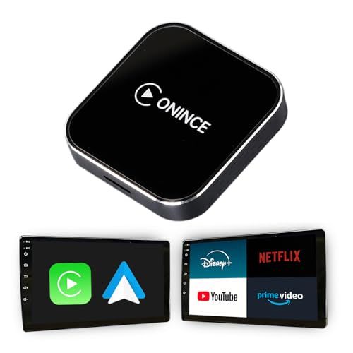 R★ONINCE CarPlay Ai Box 2025新型・YouTube/Netflix/Disney+など動画視聴可能・ワイヤレスCarPlay/Android Auto対応・Google Play対応 多機能ai box・2016年以 7d774501