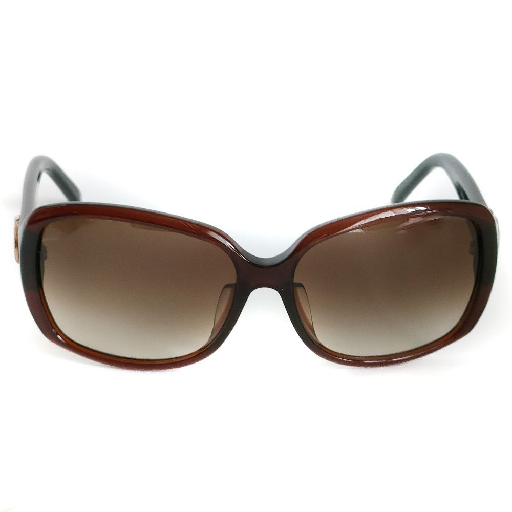 美品 GUCCI グッチ GGロゴ セルフレーム サングラス 眼鏡 アイウェア 3178/K/S 60□15-130 ブラウン レディース 古着 中古 USED