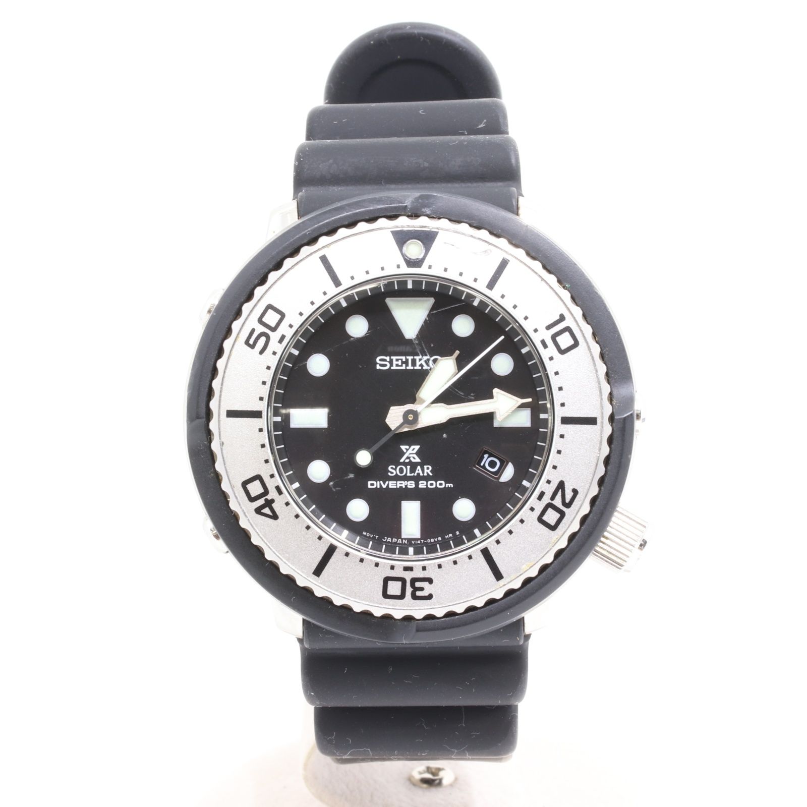 ITAI50F2ODCG SEIKO セイコー プロスペックス ダイバースキューバ ソーラー 腕時計 V147-0BG0 メンズ ラバーベルト ブラック