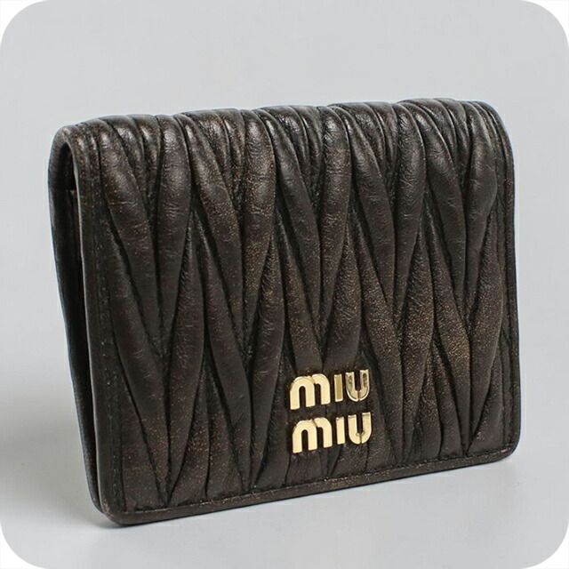 ミュウミュウ MIUMIU 財布 レディース 5MV204 マテラッセ レザー 折り財布