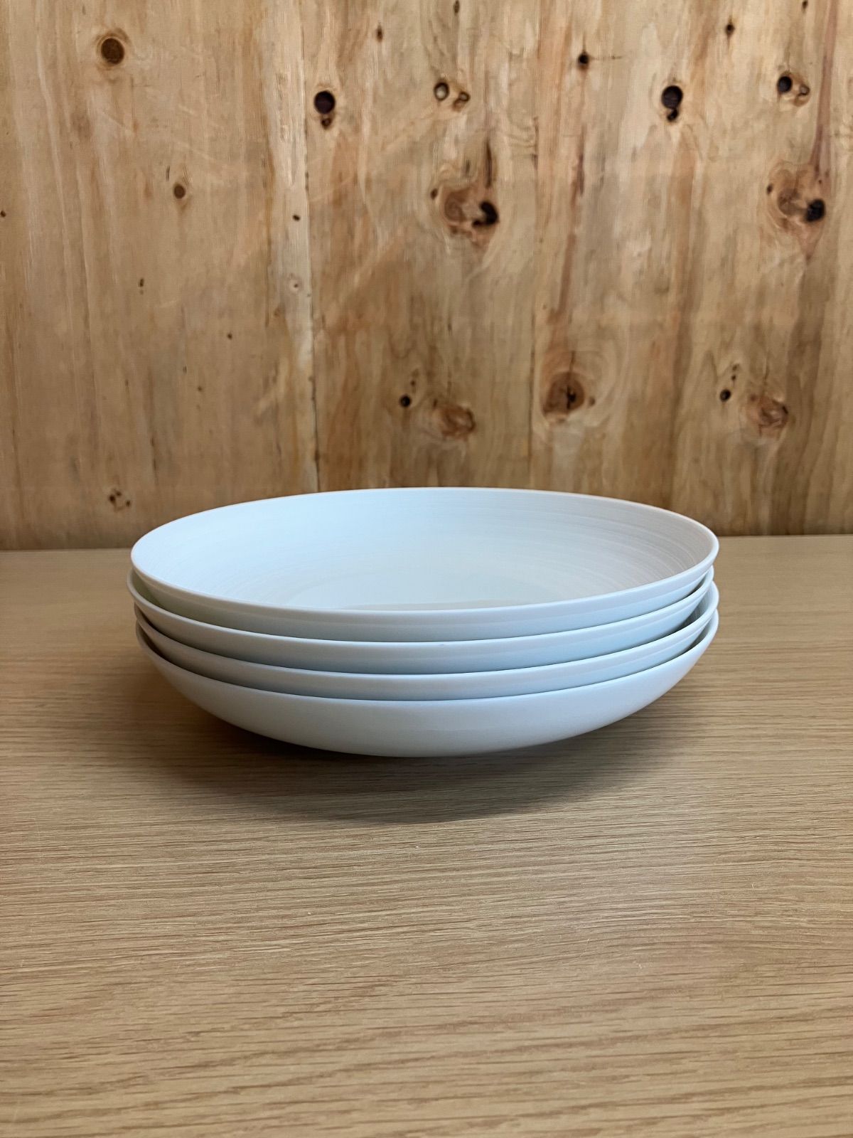 J.L Coquet ジャン・ルイ・コケ エミスフェール パスタプレート 24cm ホワイトサテン 箱無し 4枚セット