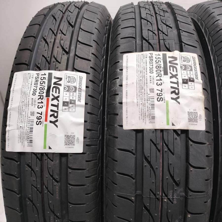 ◆本州・四国は送料無料◆ ＜新品！！ ノーマルタイヤ 4本＞ 155/80R13 ブリヂストン NEXTRY 2021年製