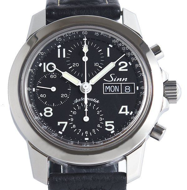 美品 Sinn ジン パイロットモデル103シリーズ 103.B.AUTO.POL.TY クロノグラフ デイデイト 自動巻き メンズ