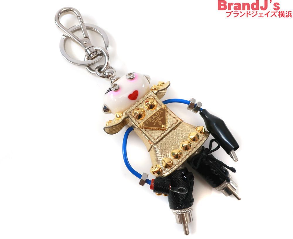 PRADA プラダ トリックロボット トライアングル キーリング 【激レア】 未使用 プラダ PRADA 1TR041 ロボット チャーム キーホルダー トリック