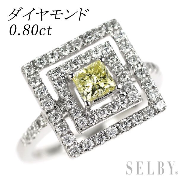 K18WG ダイヤモンド リング 0.80ct