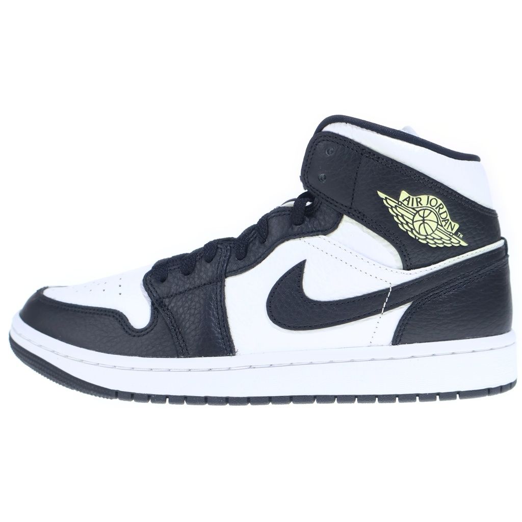 NIKE (ナイキ) WMNS AIR JORDAN 1 MID Homage DR0501-101 エアジョーダン 1 ミッド オマージュ ミドルカットスニーカーシューズ ホワイト/ブラック US10.5/27.5cm