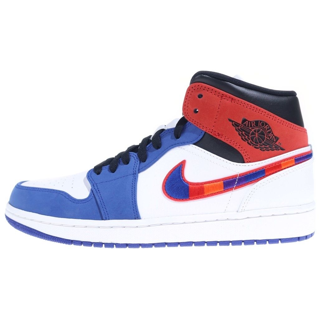 NIKE (ナイキ) AIR JORDAN 1 MID WHITE/BLUE/RED 852542-146 エアジョーダン 1 ミッドカットスニーカー マルチ US9/27cm