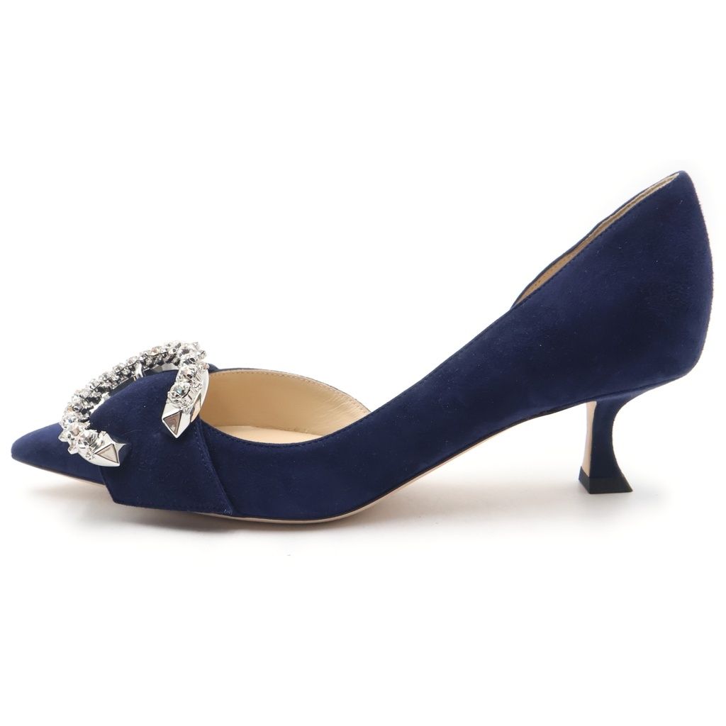 JIMMY CHOO (ジミーチュウ) SARESA ヒールパンプス ブルー ネイビー #36 1/2