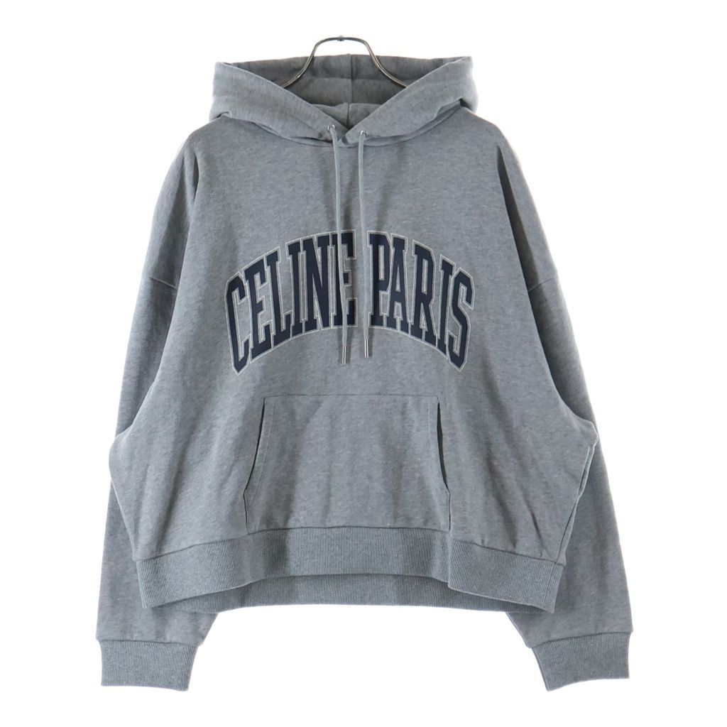 CELINE (セリーヌ) ロゴプリントプルオーバーパーカー 2Y65G670Q.09BQ グレー