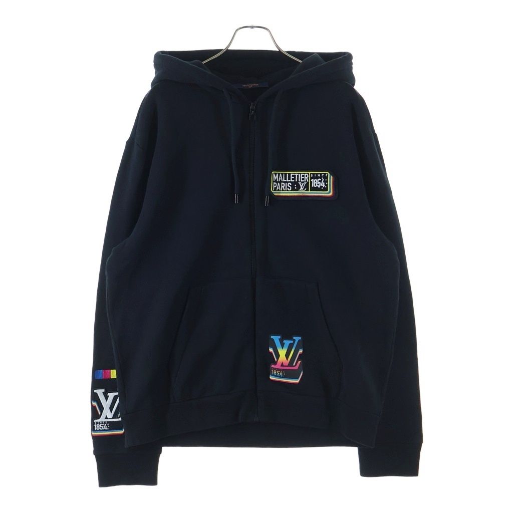 LOUIS VUITTON (ルイヴィトン) ジャズ マルチロゴ ジップアップフーディー パーカー #S RM231M SR1 HOY32W ブラック