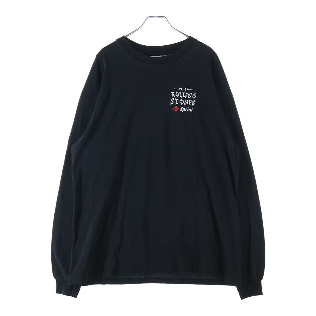 VINTAGE (ヴィンテージ) 90s The Rolling Stones ローリングストーンズ プロモーションツアープリント ロングスリーブカットソー 長袖Tシャツ ブラック