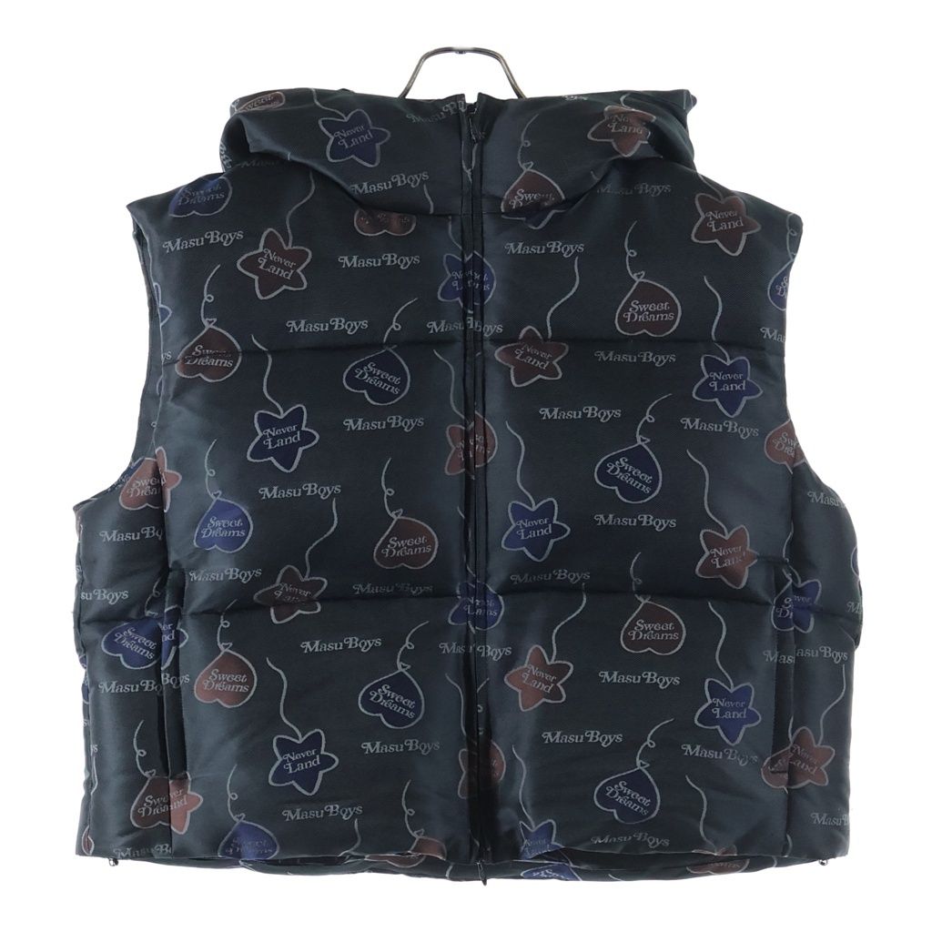 MASU (エムエーエスユー) 24AW FALLING BALLOON DOWN VEST GRAPHIC BY VERDY バルーンダウンベスト ブラック