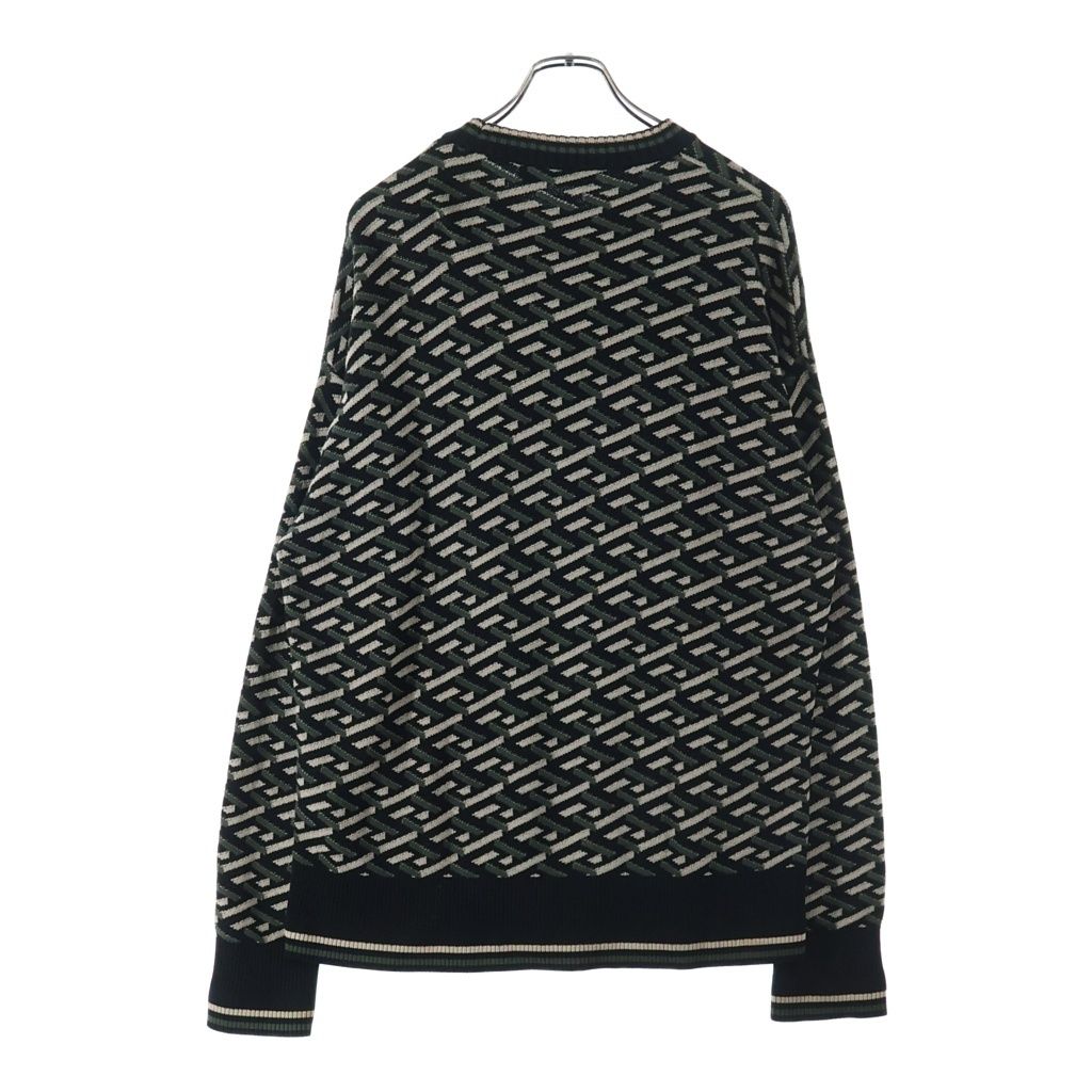 VERSACE (ヴェルサーチ) GRAPHIC COTTON KNIT PULLOVER 1002347