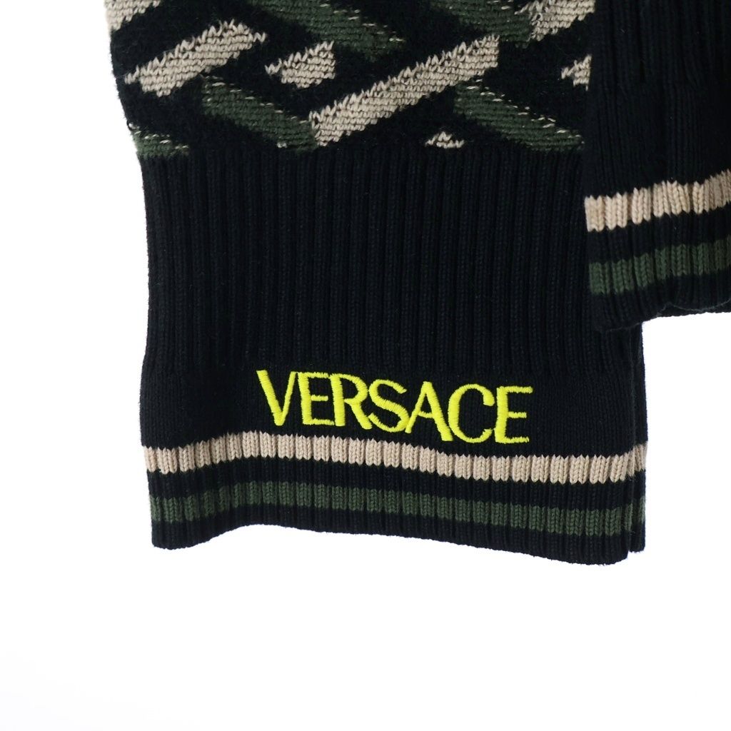 VERSACE (ヴェルサーチ) GRAPHIC COTTON KNIT PULLOVER 1002347