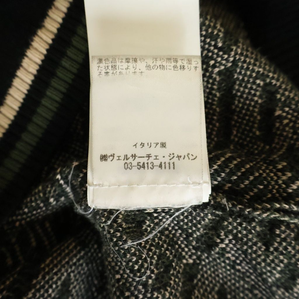 VERSACE (ヴェルサーチ) GRAPHIC COTTON KNIT PULLOVER 1002347