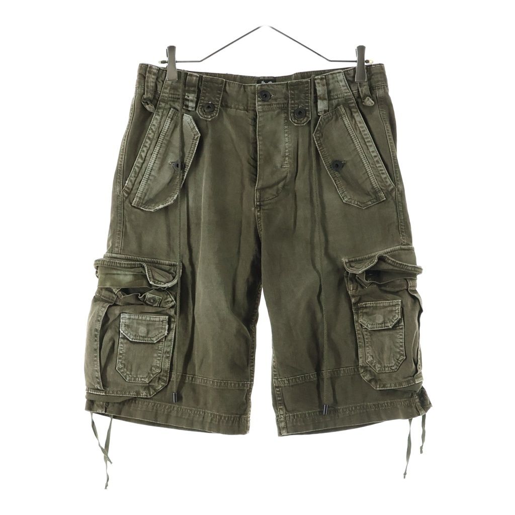DOLCE & GABBANA (ドルチェアンドガッバーナ) 00S マルチポケット ボタンフライ カーゴハーフパンツ カーキ RP0852