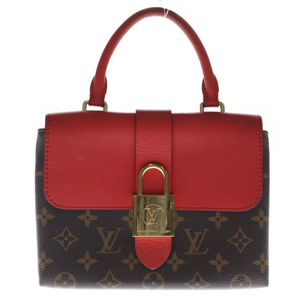 LOUIS VUITTON (ルイヴィトン) ロッキーBB モノグラム ゴールド金具 2WAY ショルダー ハンドバッグ ブラウン/レッド M44322 AA0139