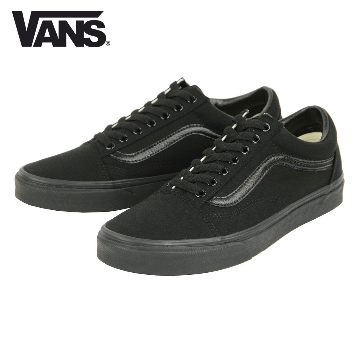 【23.0cm～25.5cm】バンズ スニーカー メンズ レディース 正規販売店 VANS オールドスクール VANS OLD SKOOL BLACK/BLACK VN000D3HBKA