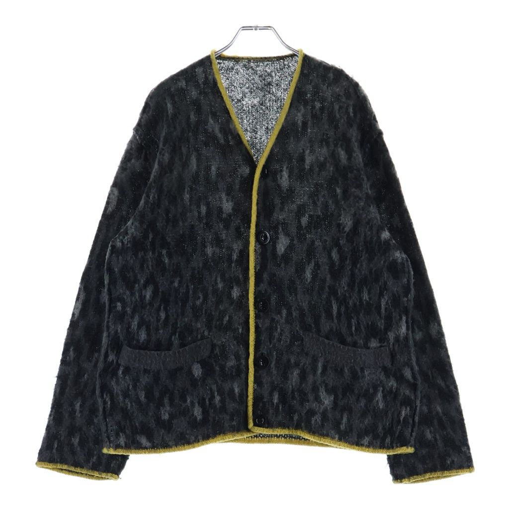 Sacai (サカイ) 22AW Leopard Jacquard Mohair Knit Cardigan レオパード ジャカード モヘア ニット カーディガン ブラック 22-03083M