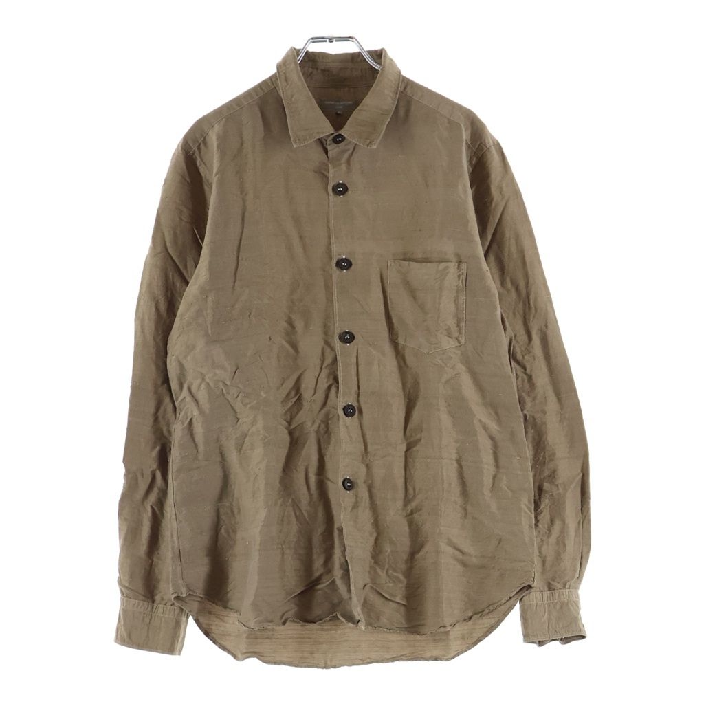 COMME des GARCONS HOMME (コムデギャルソンオム) 02AW AD2002 長袖リネンシャツ ブラウン HI-B015