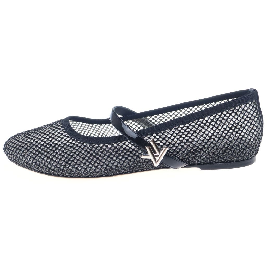 LOUIS VUITTON (ルイヴィトン) ロミーバレリーナシューズ フラットシューズ ブラック #37 1AIDS8