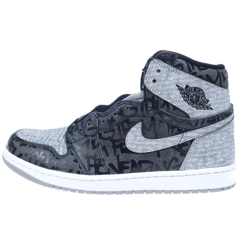 NIKE (ナイキ) Air Jordan 1 High OG Rebellionaire エアジョーダン1 ハイ OG リベリオネア ハイカットスニーカー グレー/ブラック US11/29CM 555088-036